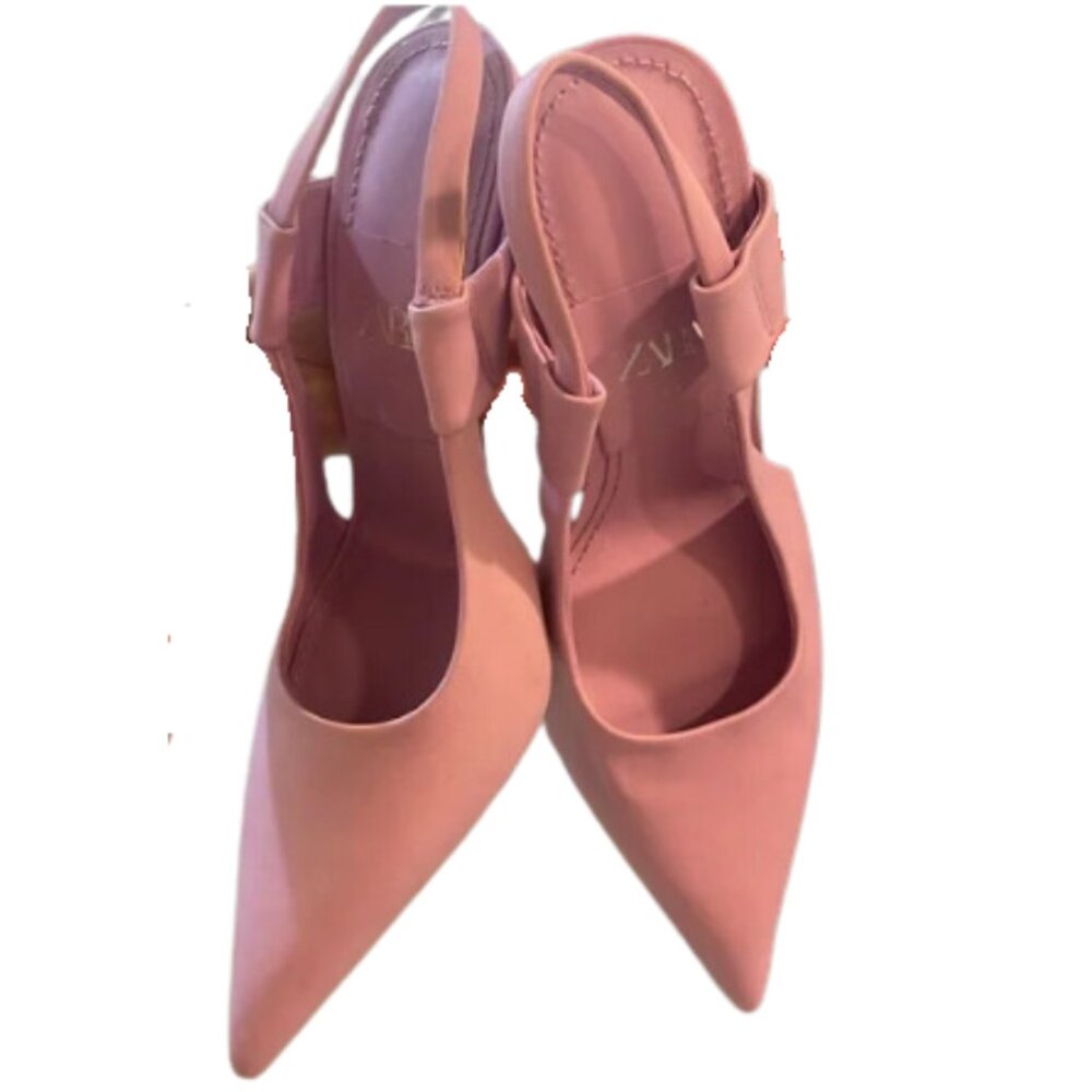 Light purple satin ZARA heels